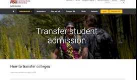 
							         Transfer Application | Admission | ASU								  
							    