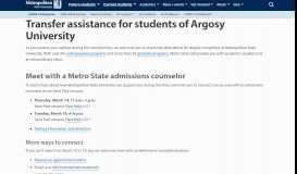 
							         Transfer assistance for students of Argosy University | Metropolitan ...								  
							    