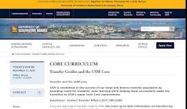 
							         Transfer Credits and the USM Core | Core Curriculum | University of ...								  
							    