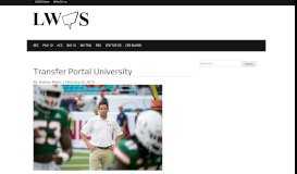 
							         Transfer Portal University - Last Word on College Football								  
							    