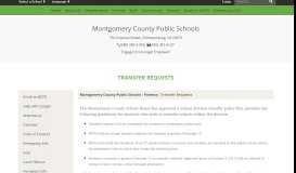 
							         Transfer Requests - Montgomery County Public Schools								  
							    