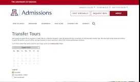 
							         Transfer Round-up Tours - The University of Arizona								  
							    