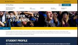
							         Transfer Students - UCSD Admissions								  
							    