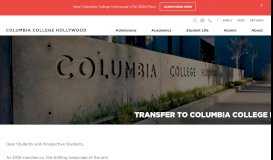 
							         Transfer to Columbia College Hollywood								  
							    