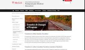 
							         Transfers & changes of program | Postgraduate ... - McGill University								  
							    