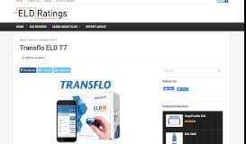 
							         Transflo ELD T7 - ELD Ratings								  
							    