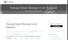 
							         Transip Stack Storage in Air Explorer - Air Explorer en								  
							    