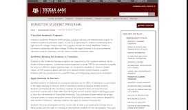 
							         Transition Academic Programs 
							    