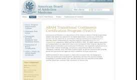 
							         Transitional Continuous Certification - American Board of Addiction ...								  
							    