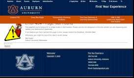 
							         Transitions - First Year Experience - Auburn University								  
							    