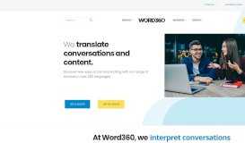
							         Translation and Interpreting - Word360 Translation Agency								  
							    