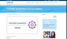
							         TransNet Application Version Update - UNOS								  
							    