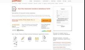 
							         Transnet Supplier Database Registration Forms - Fill Online, Printable ...								  
							    