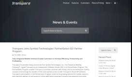 
							         Transpara Joins Symbol Technologies' PartnerSelect ISV ...								  
							    