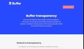 
							         Transparency Dashboard | Buffer								  
							    
