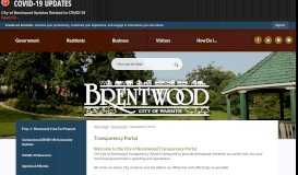 
							         Transparency Portal | Brentwood, MO - Official Website								  
							    