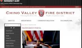 
							         Transparency Portal | Chino Valley Independent Fire District, CA								  
							    