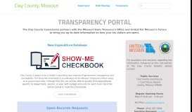 
							         Transparency Portal - Transparency :: Clay County, Missouri								  
							    