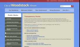 
							         Transparency Portal | Woodstock Illinois - City of Woodstock, IL								  
							    