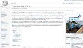 
							         TransPennine Express - Wikipedia								  
							    