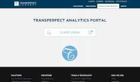 
							         TransPerfect Analytics Portal | TransPerfect Connect								  
							    