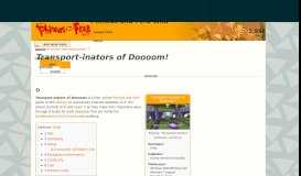 
							         Transport-inators of Doooom! | Phineas and Ferb Wiki | FANDOM ...								  
							    
