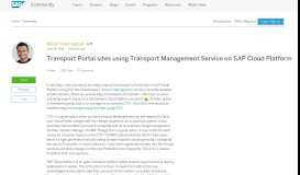 
							         Transport Portal sites using Transport Management Service on SAP ...								  
							    
