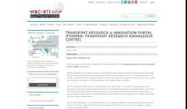 
							         Transport Research & Innovation Portal (former: Transport Research ...								  
							    