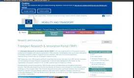 
							         Transport Research & Innovation Portal (TRIP) | Mobility and Transport								  
							    