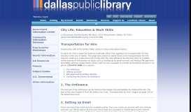
							         Transportation-for-Hire - Dallas Public Library								  
							    