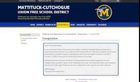 
							         Transportation - Mattituck Cutchogue Union Free School District								  
							    