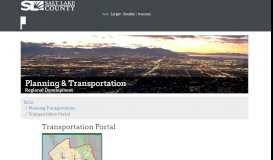 
							         Transportation Portal-Regional Planning ... - Salt Lake County								  
							    