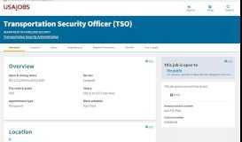 
							         Transportation Security Officer (TSO) - USAJOBS - Job Announcement								  
							    