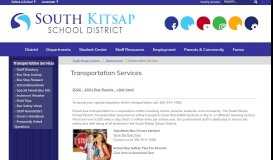 
							         Transportation Services - South Kitsap Schools								  
							    
