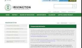 
							         Transportation / Transportation Information - Irvington School District								  
							    