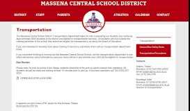 
							         Transportation – Transportation – Massena Central School District								  
							    