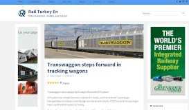 
							         Transwaggon steps forward in tracking wagons – Rail Turkey En								  
							    