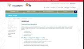 
							         Trauma Service : Guidelines - The Royal Children's Hospital								  
							    