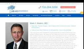 
							         Trauma Surgery & Joint Replacement - Mark J. Anders, MD | UBMD ...								  
							    