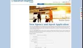 
							         Travel Agency Sign Up - Vacation Express								  
							    