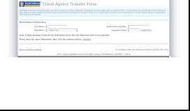 
							         Travel Agency Transfer Form								  
							    
