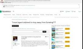 
							         Travel agent advised to stay away from Sunwing??? - Playa del ...								  
							    