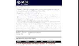 
							         Travel Agent Center | Travel Agent Website Tools - MSC Cruises USA								  
							    