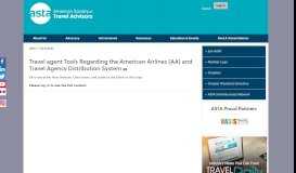 
							         Travel agent Tools Regarding the American Airlines (AA) and Travel ...								  
							    