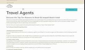 
							         Travel Agents - Ka'anapali Beach Hotel								  
							    