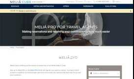 
							         Travel Agents - Meliá Cuba Hotels								  
							    