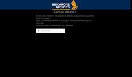 
							         Travel Agents Website - Singapore Airlines								  
							    