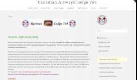 
							         Travel – Canadian Airways Lodge 764								  
							    