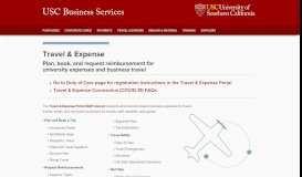 
							         Travel & Expense | USC Business Services								  
							    