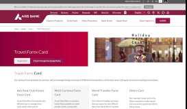 
							         Travel Forex Card - Apply Forex Card Online - Axis Bank								  
							    